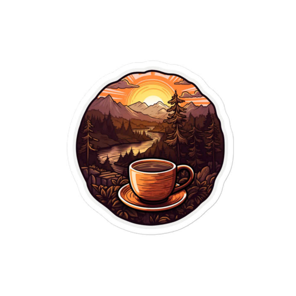 Sunset Coffee Sticker